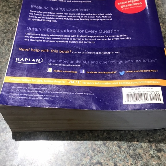 Kaplan 8 practice tests for the ACT second edition ** high score guaranteed - Picture 4 of 7